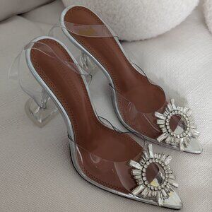 Amina Muaddi -begum sling back pumps NWT